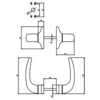 doppia maniglia LUCE disegno tecnico